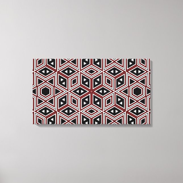 Retro Mönster Seamless Art Canvas #2 (Framsida)