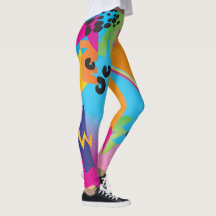 Retro Mönster Yoga Byxor Leggings