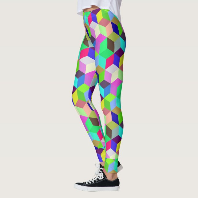 Retro mönsterdamasker leggings (Vänster)