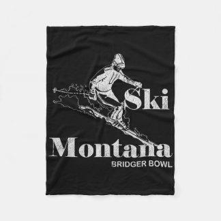 Retro Montana Bridger Bowl Skiing Tee Fleecefilt