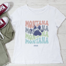 Retro Montana Hund Mamma T-Shirt