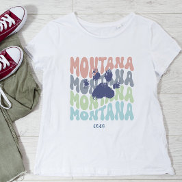 Retro Montana Hund Mamma T-Shirt