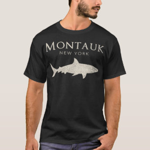 Retro Montauk NY Shark T Shirt
