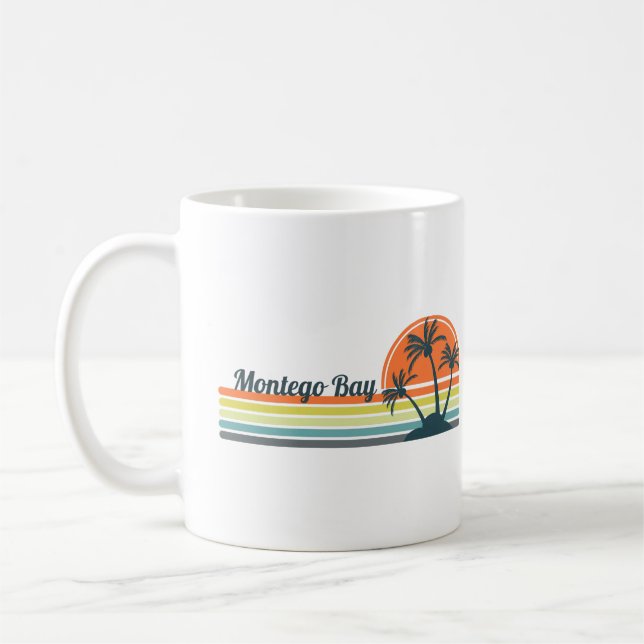 Retro Montego Bay Sunset Coffee Mugg (Vänster)