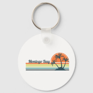 Retro Montego Bay Sunset Nyckelring