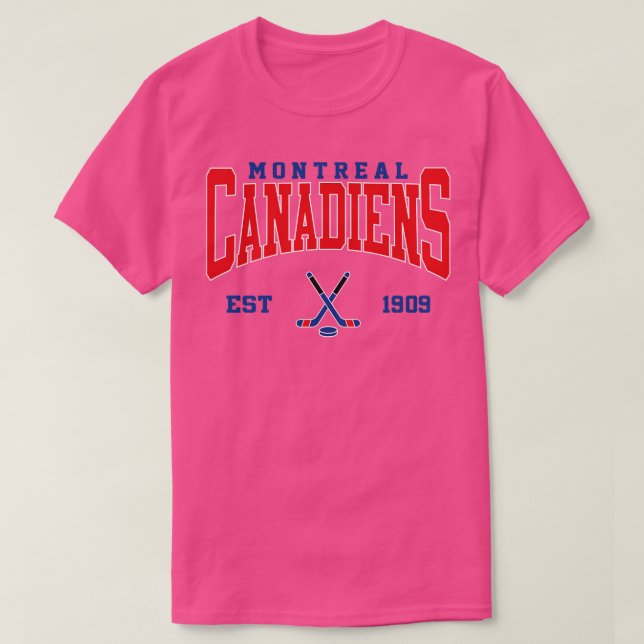 Retro Montreal Hockey T Shirt (Design framsida)