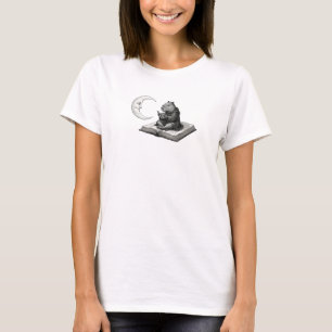 Retro Moon Capybara Böcker, Capybara Astrologi Kär T Shirt