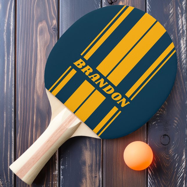 Retro Moonlit Tide Dual Board Stripes med namn Pingisracket (Skapare uppladdad)