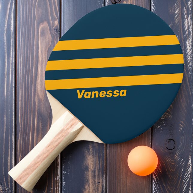 Retro Moonlit Tide Three Rand med Namn Pingisracket (Skapare uppladdad)