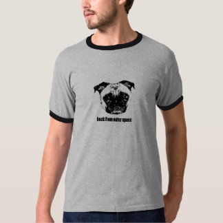 retro mopsfrämling - - som är tillbaka från rymden tee shirt