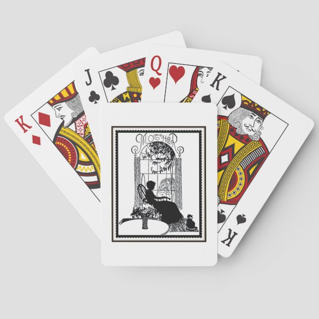 Retro Mor Silhouette Casinokort (Baksidan)