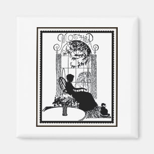 Retro Mor Silhouette Magnet