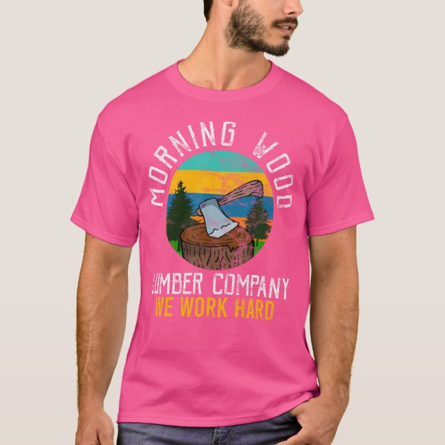 Retro MorgWood Lumber Company Camping Woodman T Shirt (Framsida)