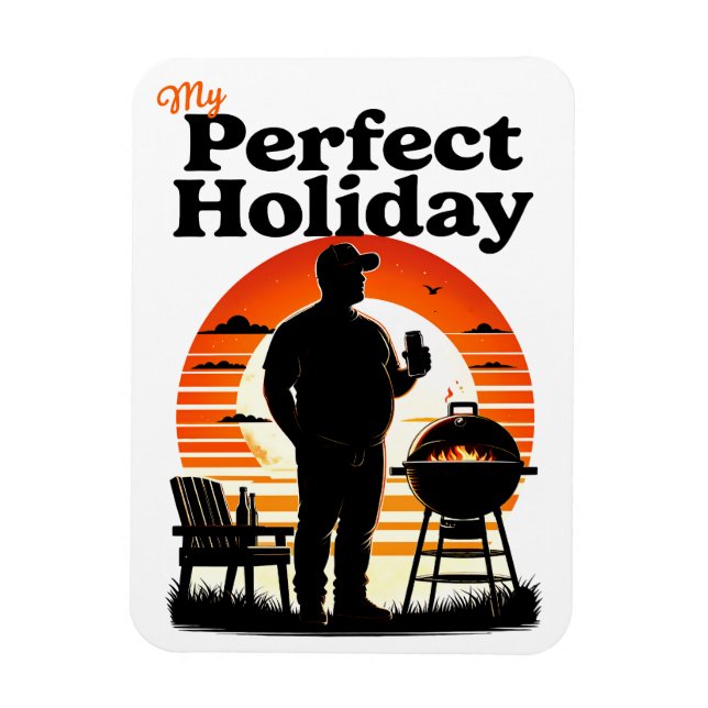 Retro Mörk för min Perfekt-Helgdag, Flex Magnet (Vertikal)
