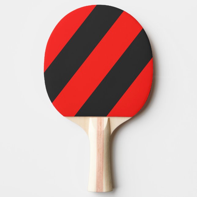 Retro Mörk Tre Feta Ränder Pingisracket (Framsidan)