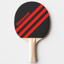Retro Mörk Trekantig Rand med Namn Pingisracket