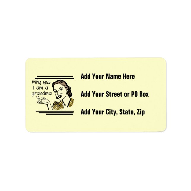 Retro mormorT-tröja och gåvor Adressetikett (Framsidan)