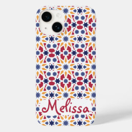 Retro Moroccan Zellije Mönster med Namn