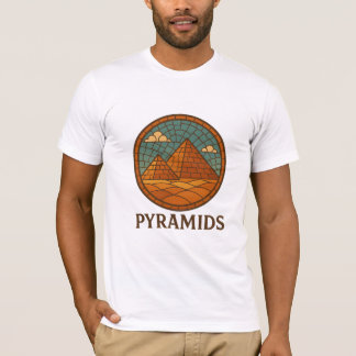 Retro Mosaic Pyramids of Egypten T-Shirt