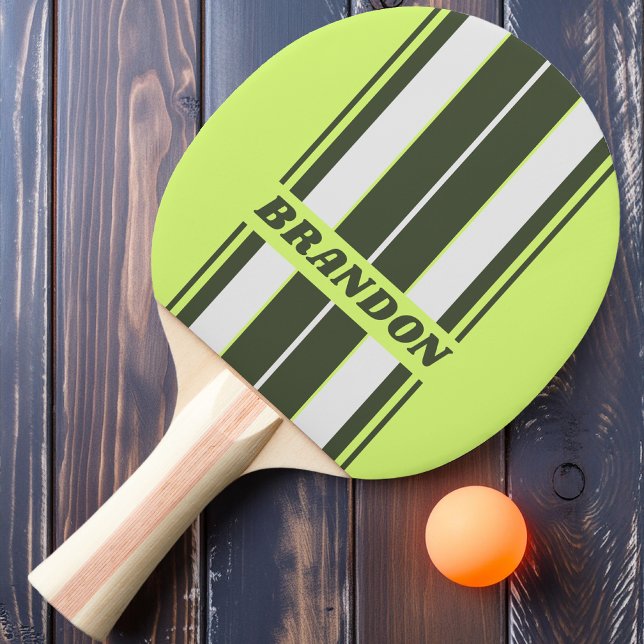 Retro Moss Fade Bräda Ränder med Namn Pingisracket (Skapare uppladdad)