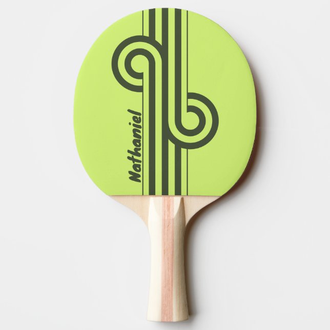 Retro Moss Fade Dual Stripe Loop with Name Pingisracket (Baksidan)