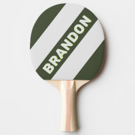 Retro Moss Fade Fetma Ränder med Namn Pingisracket