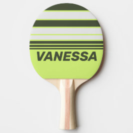 Retro Moss Fade Horizon Ränder med namn Pingisracket