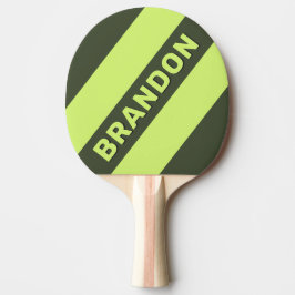 Retro Moss Fade Tre Feta Ränder med Namn Pingisracket