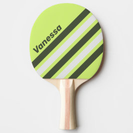 Retro Moss Fade Vinklad Rand med Namn Pingisracket