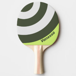 Retro Moss Försvinnande Cirkel Rand med Namn Pingisracket