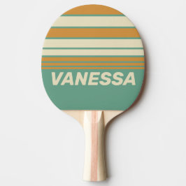 Retro Moss Horisontell Randig med Namn Pingisracket