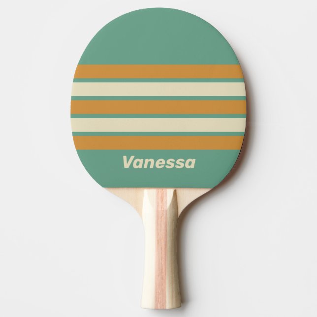 Retro Moss över Randig med Namn Pingisracket (Framsidan)