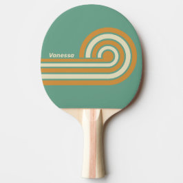 Retro Moss-ränder med namn Pingisracket