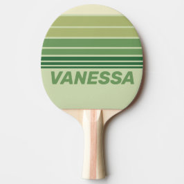 Retro Moss Regnbåge Horisont Randig med Namn Pingisracket