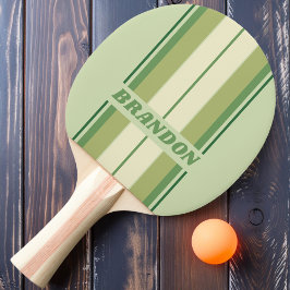Retro Moss Regnbågsbräda Ränder med Namn Pingisracket
