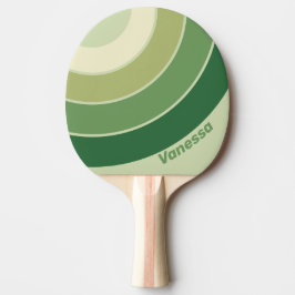 Retro Moss Regnbågscirkelrand med namn Pingisracket