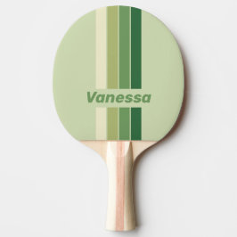 Retro Moss Regnbågsnål Randdekor med namn Pingisracket