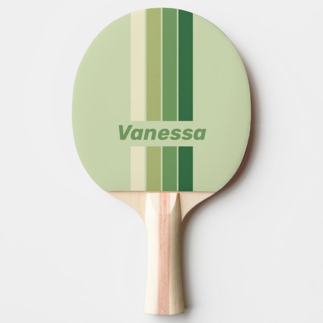 Retro Moss Regnbågsnål Randdekor med namn Pingisracket (Framsidan)