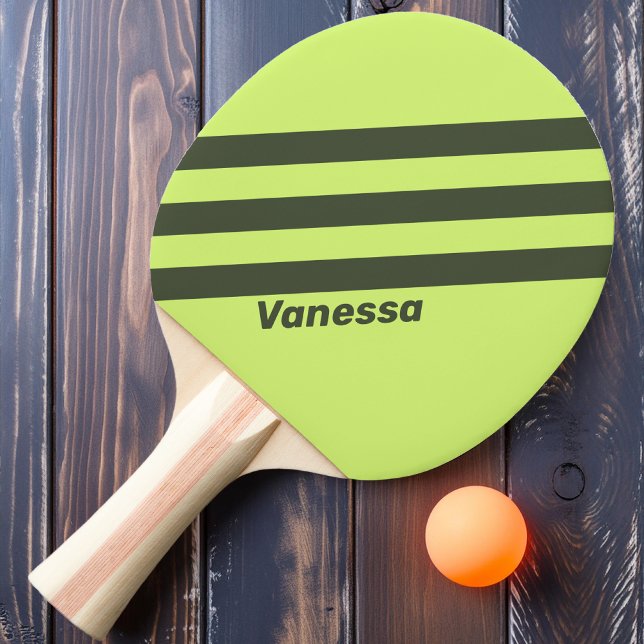 Retro Moss tonade tre Randar med Namn Pingisracket (Skapare uppladdad)