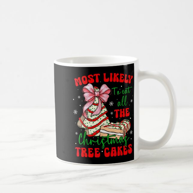 Retro Most Likely To Eat All The Christmas Tree Ca Kaffemugg (Höger)