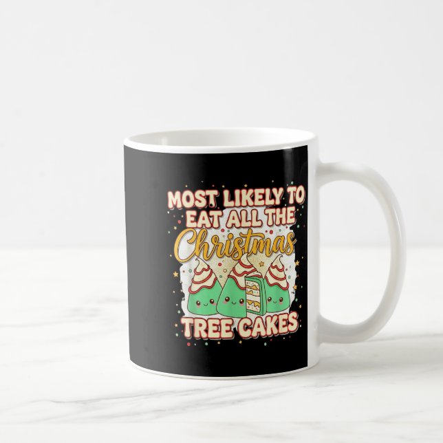 Retro Most Likely To Eat All The Christmas Tree Ca Kaffemugg (Höger)