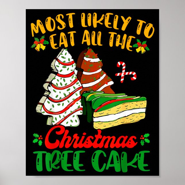 Retro Most Likely To Eat All The Christmas Tree Ca Poster (Framsidan)
