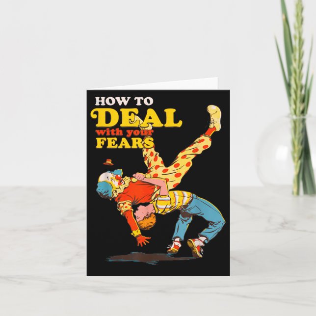 Retro Motivation Quote How To With Your Fears Funn Kort (Framsida)