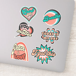 Retro Motivation Sticker Pack Klistermärken