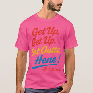 Retro Motivational Quote Typography in Red, Gult T Shirt