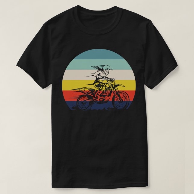 Retro Motocross 4 T Shirt (Design framsida)