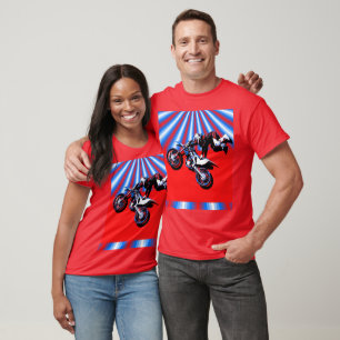 Retro Motocross Rider-design T Shirt