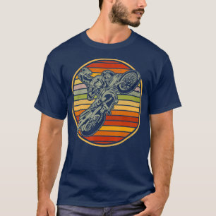 Retro Motocross Vintage Motocross Sunset Älskare T Shirt
