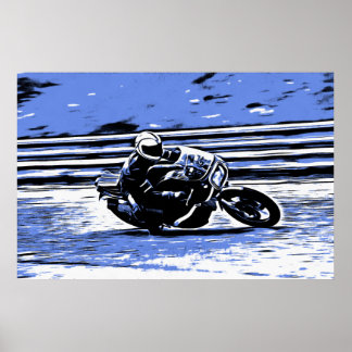 Retro Motorcle Tävla Poster