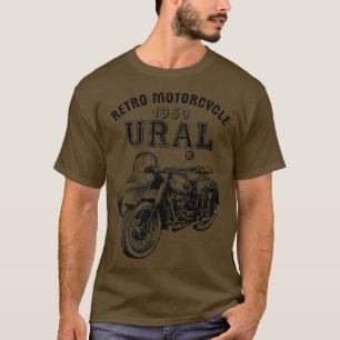 Retro Motorcle Ural Vintage Sidecar Motorcykel T Shirt